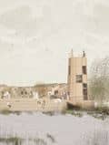Olivia Higson, MArch Architecture (Apprenticeship), Sketches of a lost industrial site by the River Avon, Melksham.