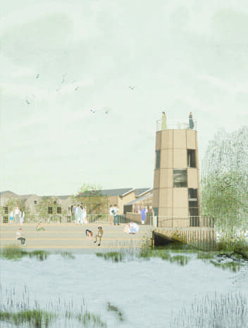 Olivia Higson, MArch Architecture (Apprenticeship), Sketches of a lost industrial site by the River Avon, Melksham.