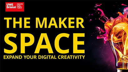The Maker Space poster with the statement "Expand your Digital Creativity".