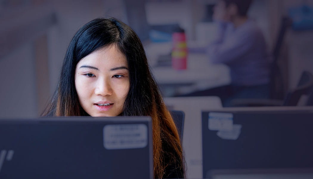 Women looking at a PC
