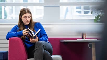 Student reading