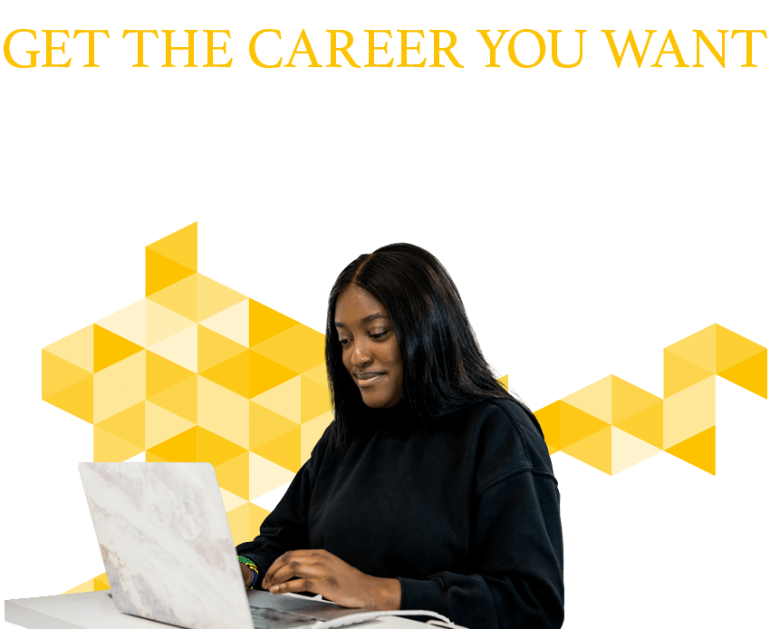 Postgraduate study banner "Get the career you want – Explore now"