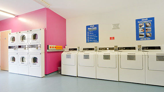Laundry room at Newport Student Village accommodation