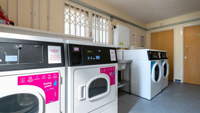 Laundry room at Shaftesbury Hall accommodation
