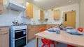 Communal kitchen at Upper Quay House accommodation