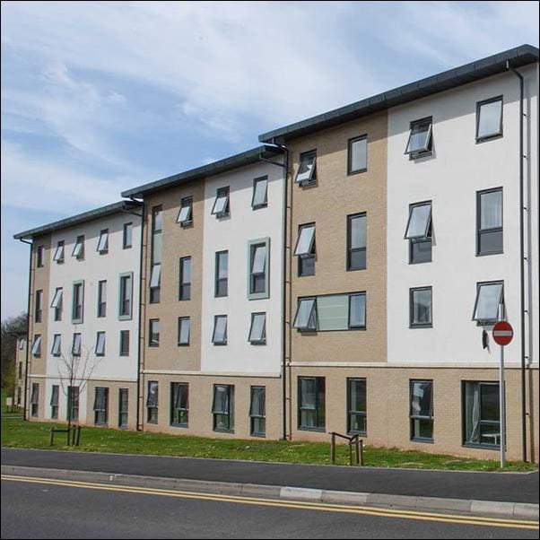 Exterior of student accommodation at Frenchay campus