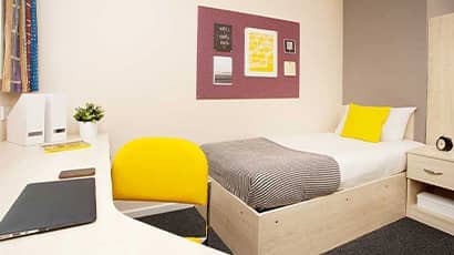 An example student room in Cherry Court.