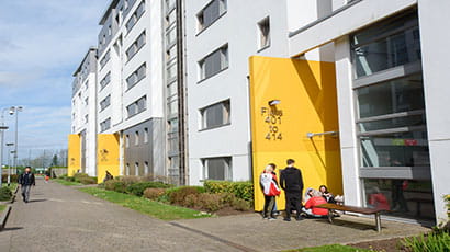 Exterior shot of the Student Village, Frenchay Campus