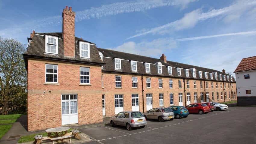 Exterior of The Hollies student accommodation, opposite Glenside Campus.