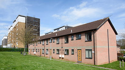 The front of student accommodation