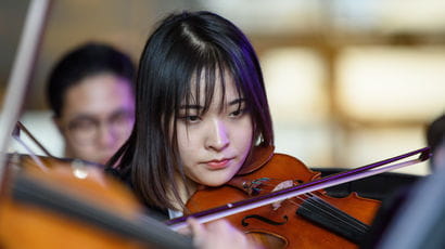 String player in orchestra