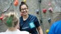 Student enjoying a climbing session at the Centre for Sport.