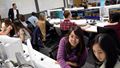 Students in the Bloomberg Room