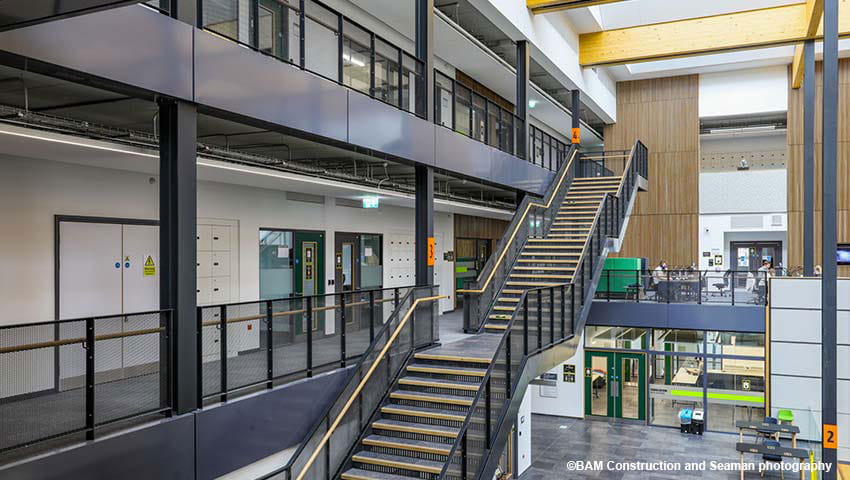 Stairs within engineering building 