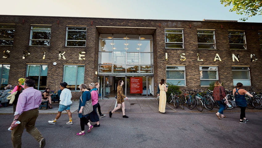 Spike Island exterior with people