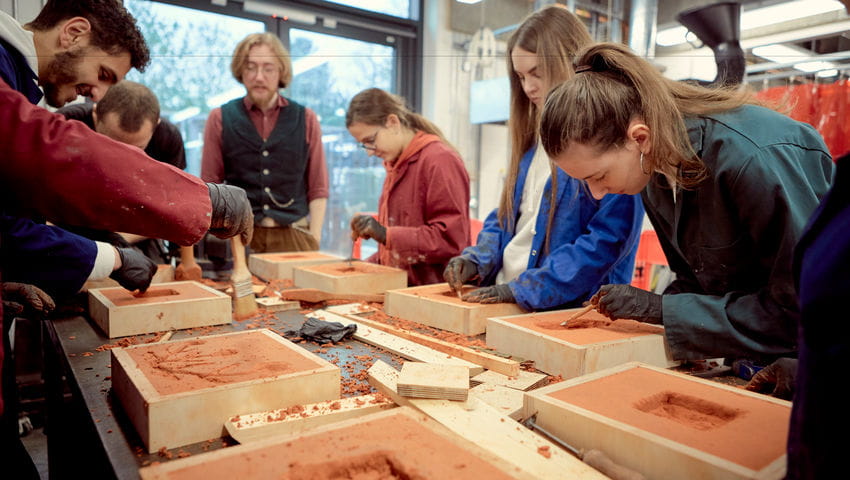 The Fabrication Centre in use at Bower Ashton Campus.