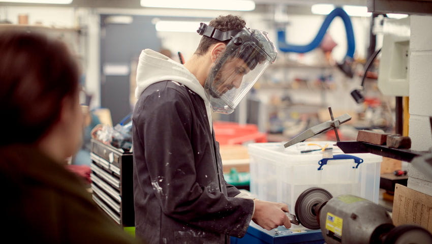 The Fabrication Centre in use at Bower Ashton Campus.