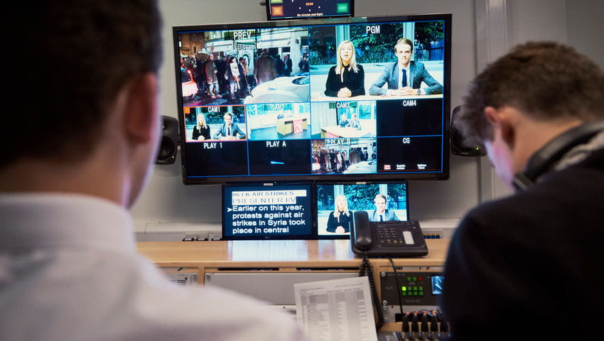 The Media Studio facilities at UWE Bristol