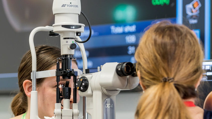 Optometry facilities in use at UWE Bristol