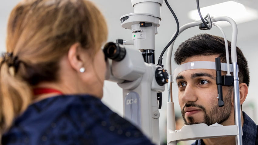 Optometry facilities in use at UWE Bristol