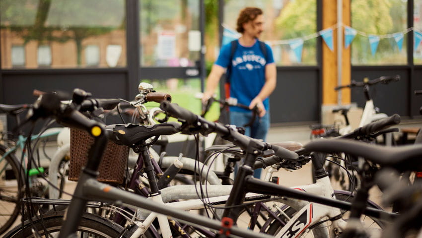 Bike hub on Frenchay Campus