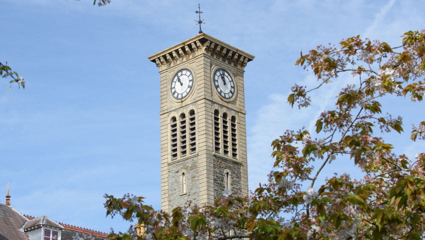 Glenside campus clock tower