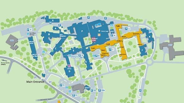 Glenside Campus map