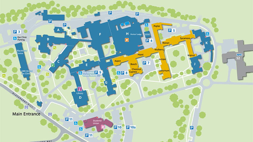 Glenside Campus map.