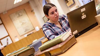 Student on a laptop