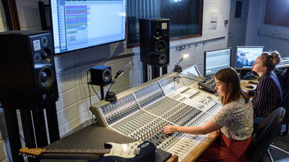 Music students making the most of the great facilities at UWE Bristol