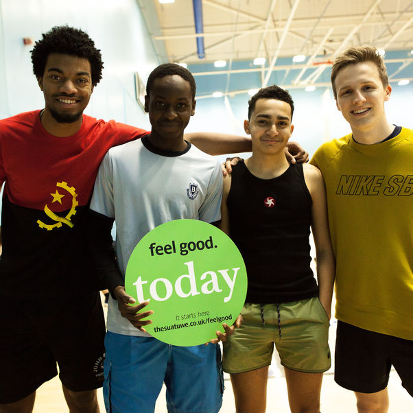 Students participating in Feel Good sports activities