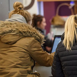 People working in Onezone on Frenchay Campus.