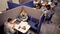 Desk areas in the Maths Hub