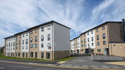 The front of accommodation at Frenchay Campus