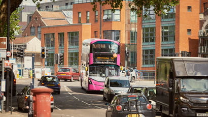 Cars and traffic in the city