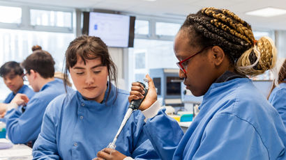 Students in science lab