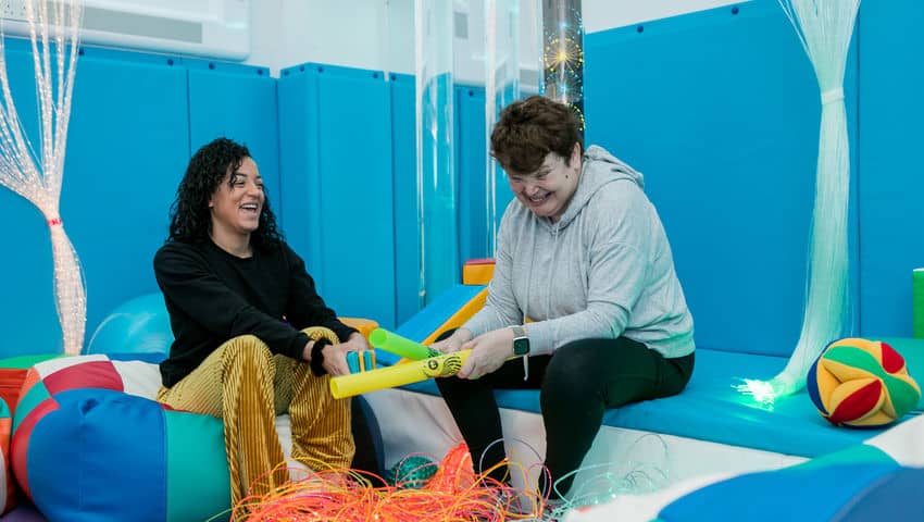The Skills Simulation Suite sensory room on Glenside Campus.