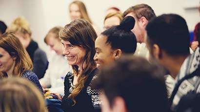 Students in a classroom.