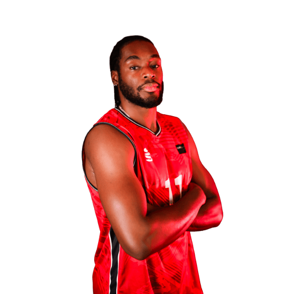 Basketball player posing with arms crossed