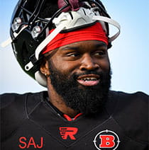 Portrait of KK a Performance Sport American Football athlete.