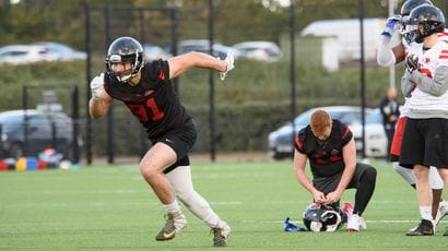 Students playing American Football at the Centre for Sport on Frenchay Campus.