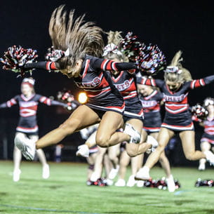 Cheerleading at the Centre for Sport on Frenchay Campus.
