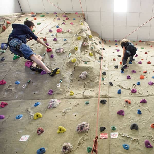 Climbing at the Centre for Sport on Frenchay Campus.