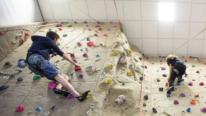 Climbing at the Centre for Sport on Frenchay Campus.