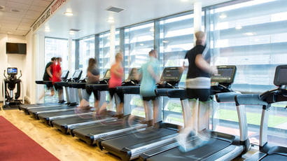 People using treadmills at the Centre for Sport on Frenchay Campus.