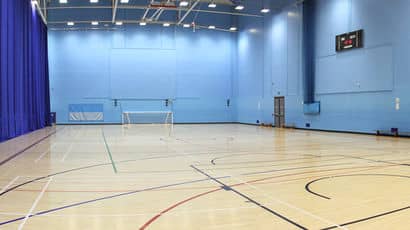 The sports hall at the Centre for Sport on Frenchay Campus.