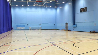 The sports hall at the Centre for Sport on Frenchay Campus.