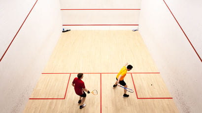The squash court at the Centre for Sport gym on Frenchay Campus.