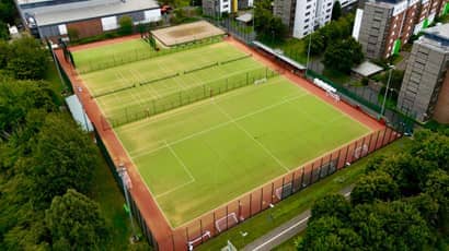 Aerial view of UWE Bristol Sport's astro pitch.