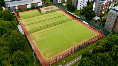 Aerial view of UWE Bristol Sport's astro pitch.